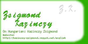 zsigmond kazinczy business card